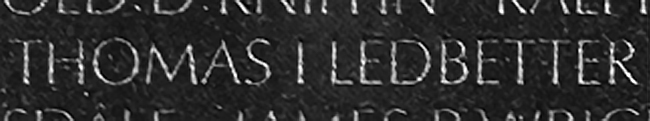 Captain Thomas Isaac Ledbetter's name inscribed on The Wall.